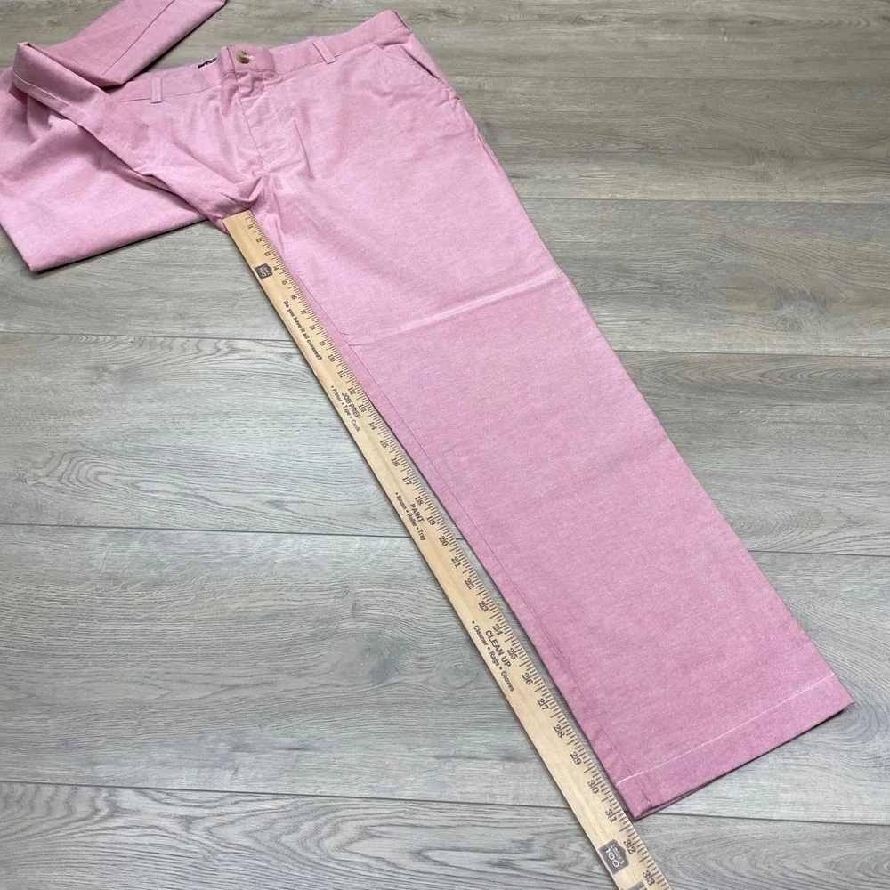 IZOD Pants Mens 38x32 Pink Straight Leg Flat Front Chino Casual Preppy